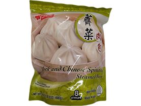 PORK AND CHINESE SPINACB STEAMED BUN