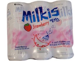 LOTTE MILKIS STRAWBERRY DRINK 6 CAN