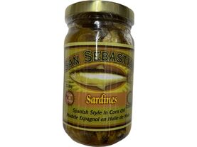 SAN SEBASTIAN SPANISH SARDINES IN CORN OIL - HOT A