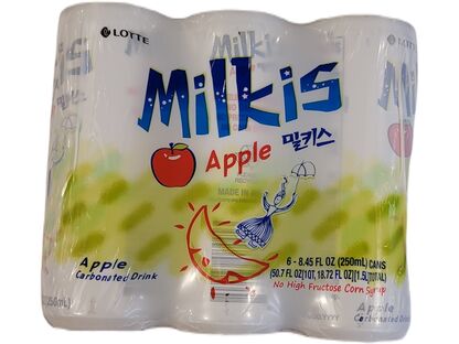 LOTTE  MILKIS APPLE 6 CAN