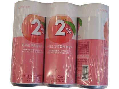 LOTTE PEACH DRINK 6 CAN