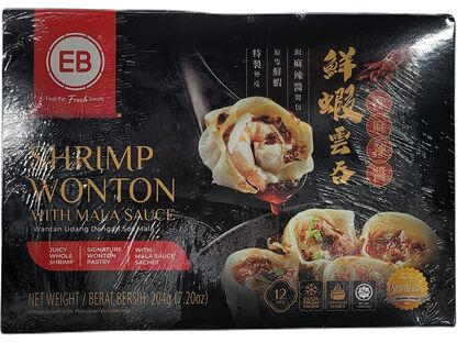 EB SHRIMP WONTON WITH MALA SAUCE(12PC)