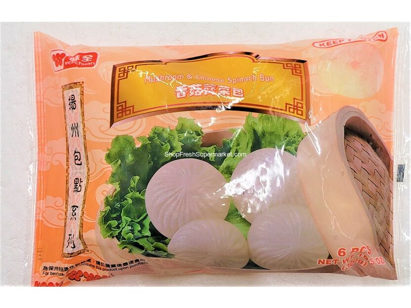 Frozen Groceries :: WEI CHUAN MUSHROOM&SPINACH BUN 味全牌香茹荠菜包