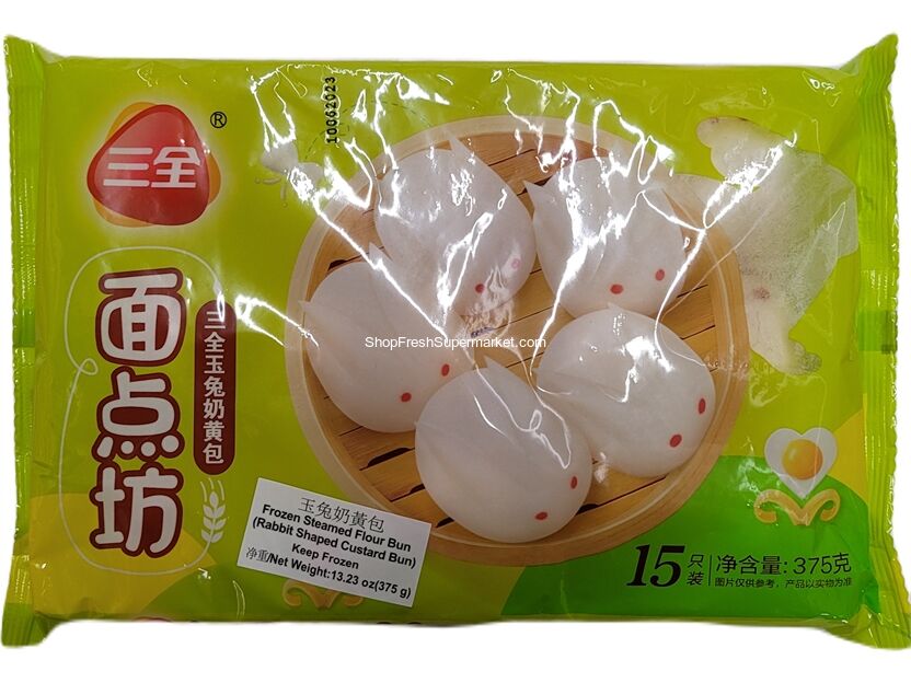 Frozen Groceries :: RABBIT SHAPED CUSTARD BUN 三全玉兔奶黄包