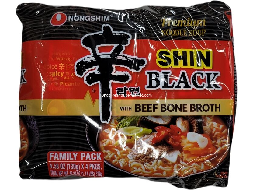 Groceries :: NONGSHIM SHIN BLACK SPICY BEEF & BONE BROTH RAMYUN 农 